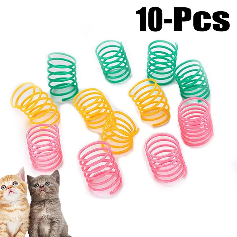10 pieces Cute Cat Spring Toys