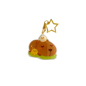Acrylic Keychain - Capybara Napping