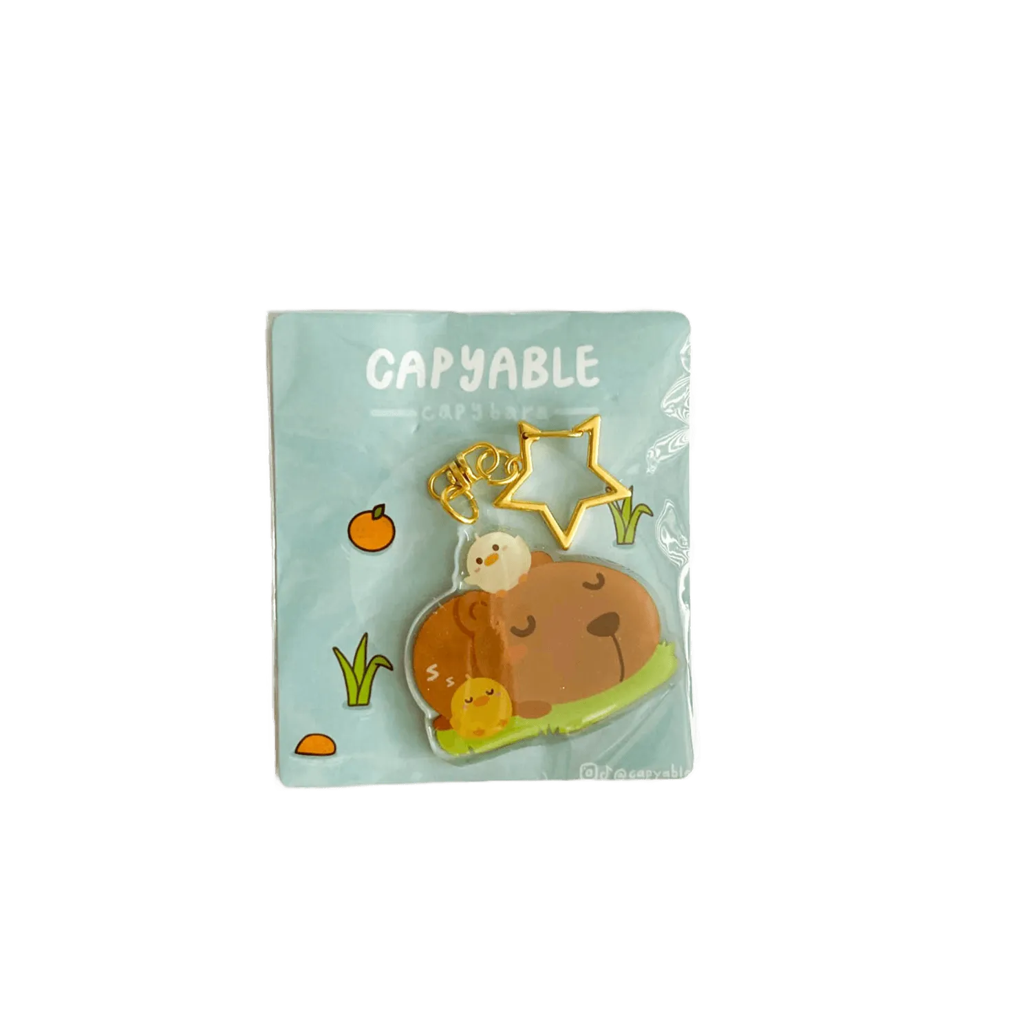 Acrylic Keychain - Capybara Napping