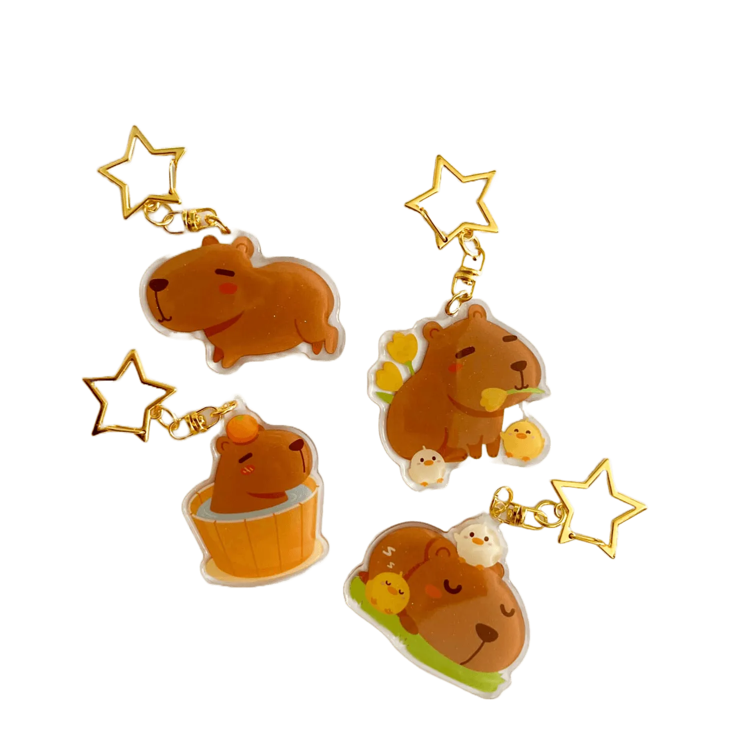 Acrylic Keychain - Capybara Napping