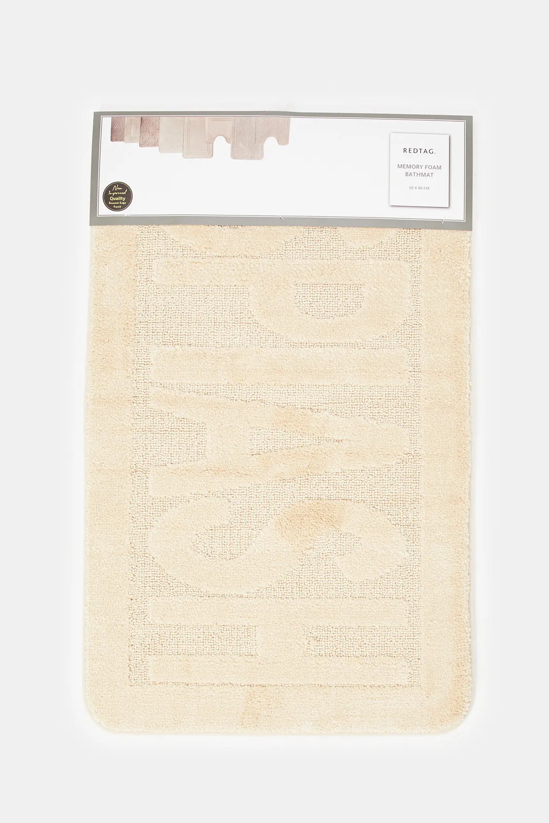 Beige Splash Memory Foam Bath Mat