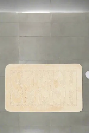 Beige Splash Memory Foam Bath Mat