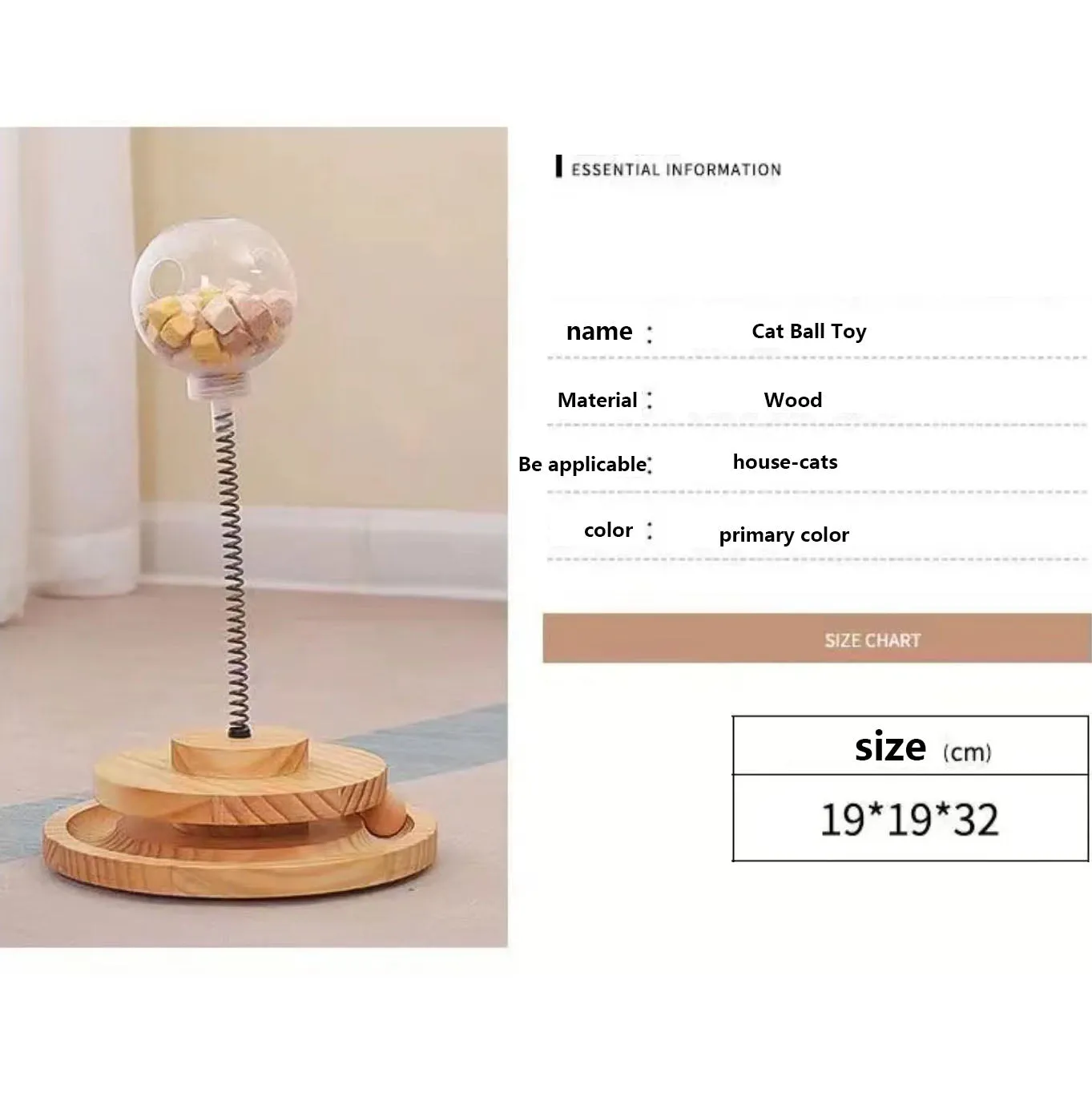 Cat Treat Dispenser Toy with Circle Ball Track