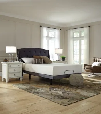 Chime 12 Inch Memory Foam California King Mattress in a Box with Head-Foot Model-Good California King Adjustable Base