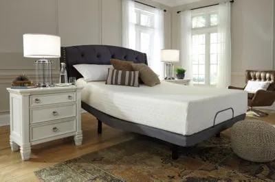 Chime 12 Inch Memory Foam California King Mattress in a Box with Head-Foot Model-Good California King Adjustable Base