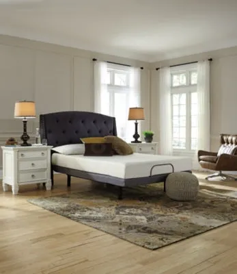Chime 8 Inch Memory Foam Full Mattress in a Box with Culverbach Full Panel Bed