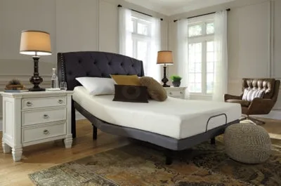 Chime 8 Inch Memory Foam Full Mattress in a Box with Culverbach Full Panel Bed