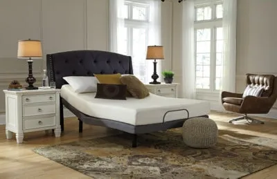 Chime 8 Inch Memory Foam Full Mattress in a Box with Culverbach Full Panel Bed