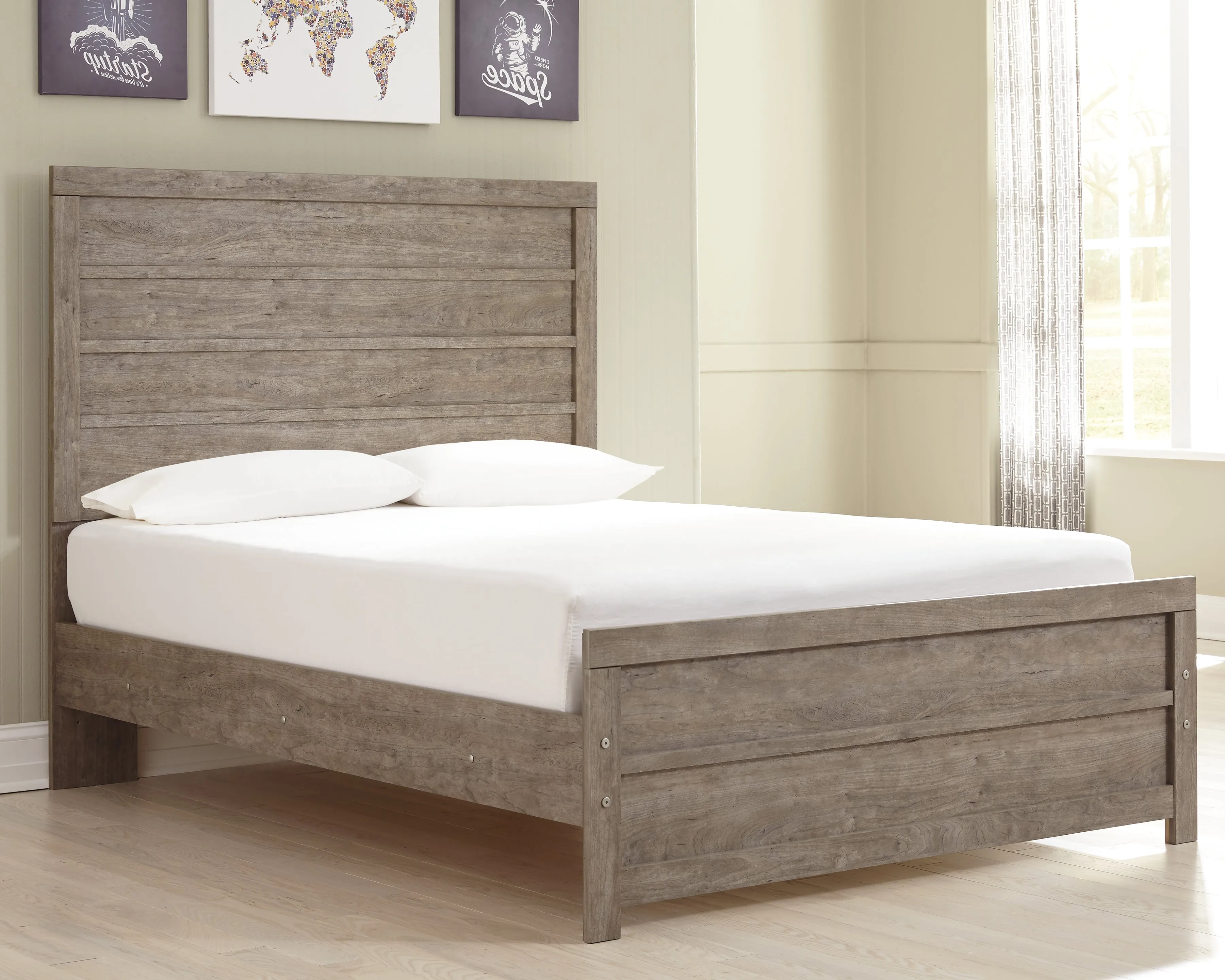 Chime 8 Inch Memory Foam Full Mattress in a Box with Culverbach Full Panel Bed