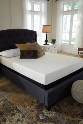 Chime 8 Inch Memory Foam Full Mattress in a Box with Culverbach Full Panel Bed