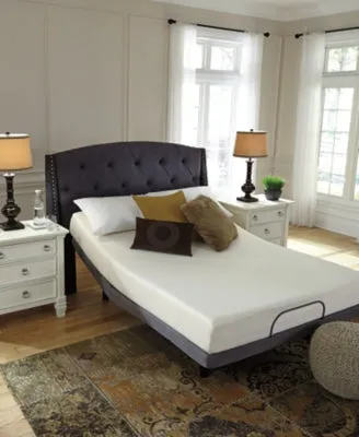 Chime 8 Inch Memory Foam Full Mattress in a Box with Culverbach Full Panel Bed