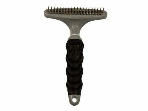 Double dematting rake 20 19 pins black/grey