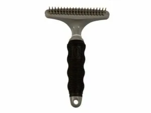 Double dematting rake 20 19 pins black/grey