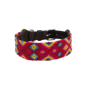 Embroidered Dog Collar - Genuine Leather | Mai Tai