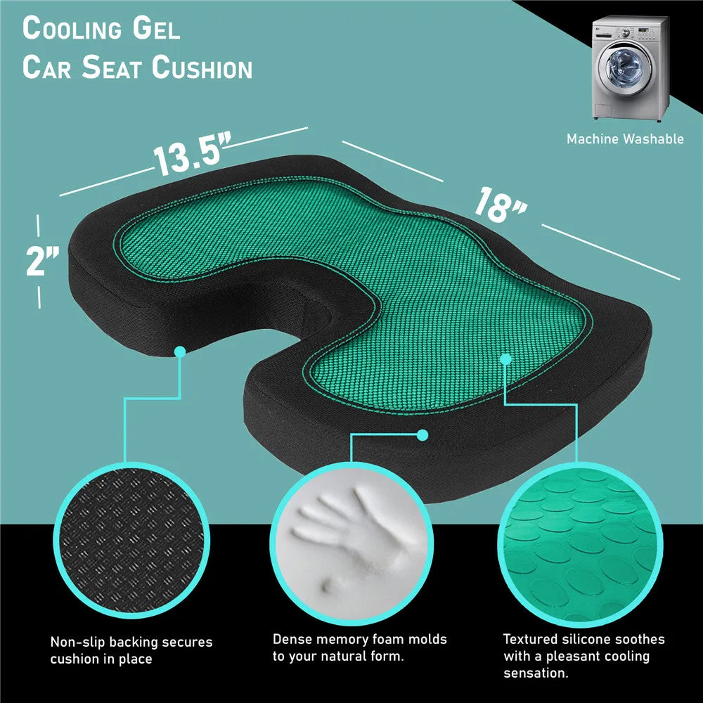 Ergonomic Cooling Gel Car Seat Cushion Mint