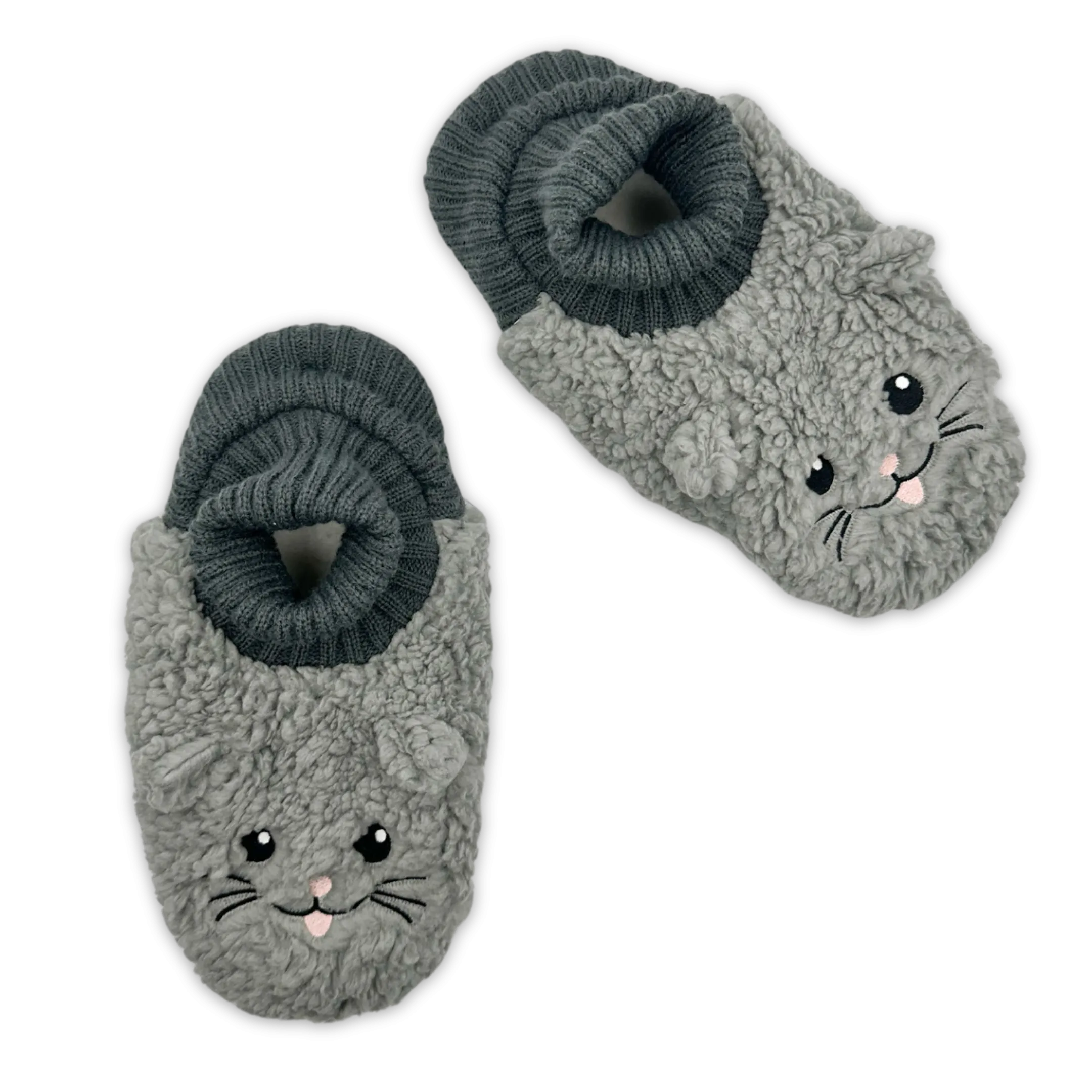 Happy Cat Knit Cuff Slipper Socks