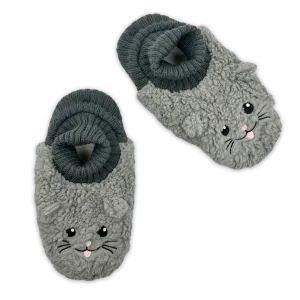 Happy Cat Knit Cuff Slipper Socks