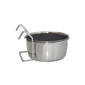 Happy Pet Coop Cup Food and Water Bowl with Hook Holder 300ml