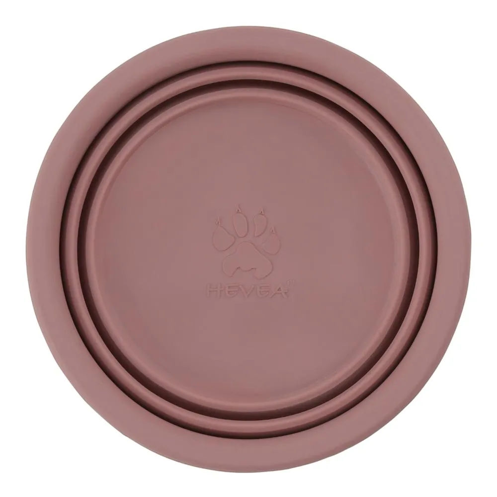 Hevea Dog Bowl On The Go - Old Rose