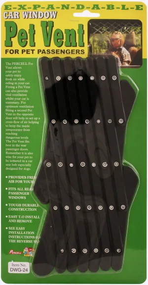 Jeffers Expandable Car Window Vent for Pet Passengers