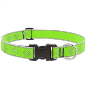 Lupine Adjustable Dog Collar 1" Wide X 16"-28" Neck Size High Lights Green Diamond