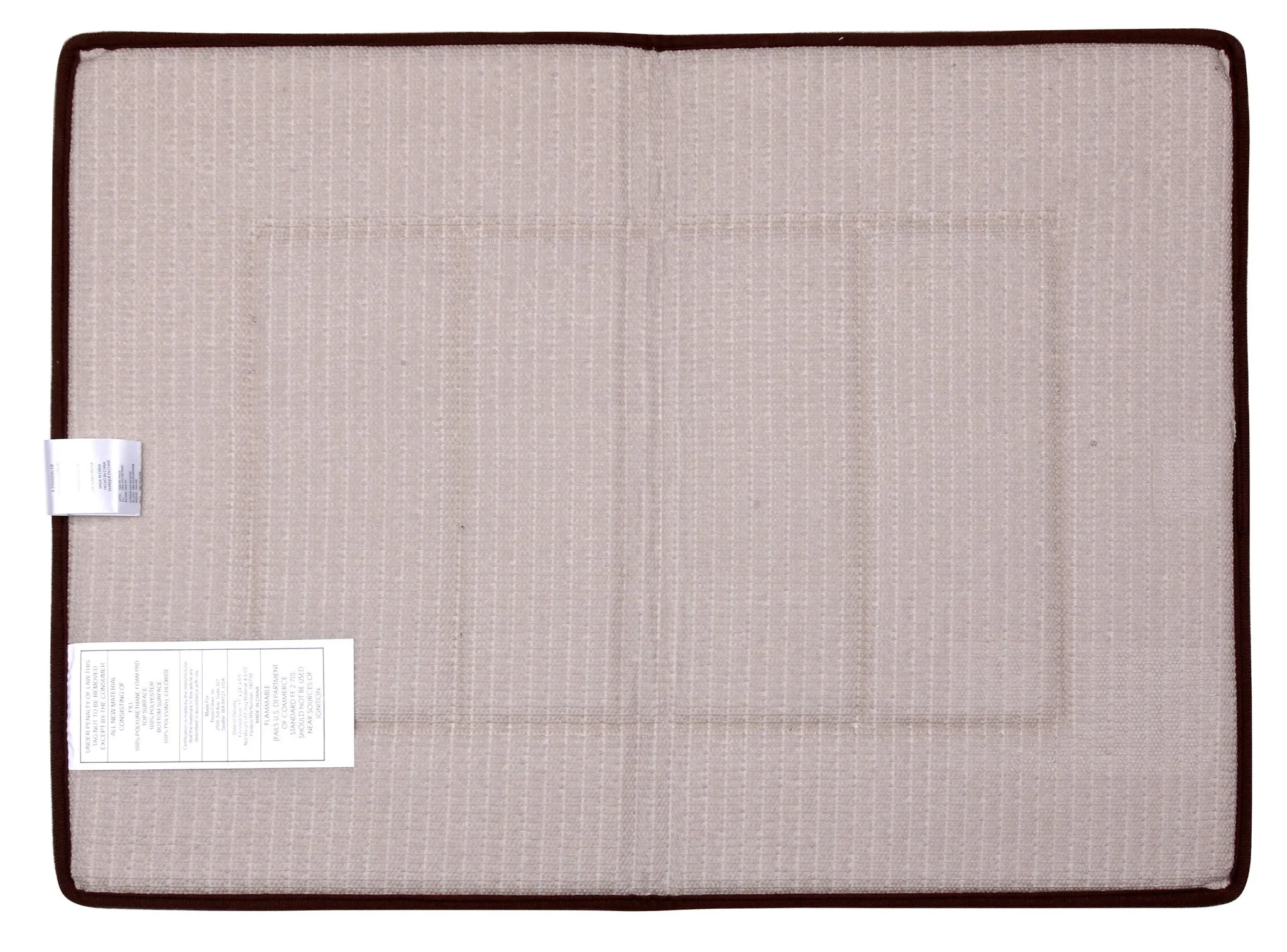 Memory Foam Bath Mat in Coffee Brown, 17 x 24 in