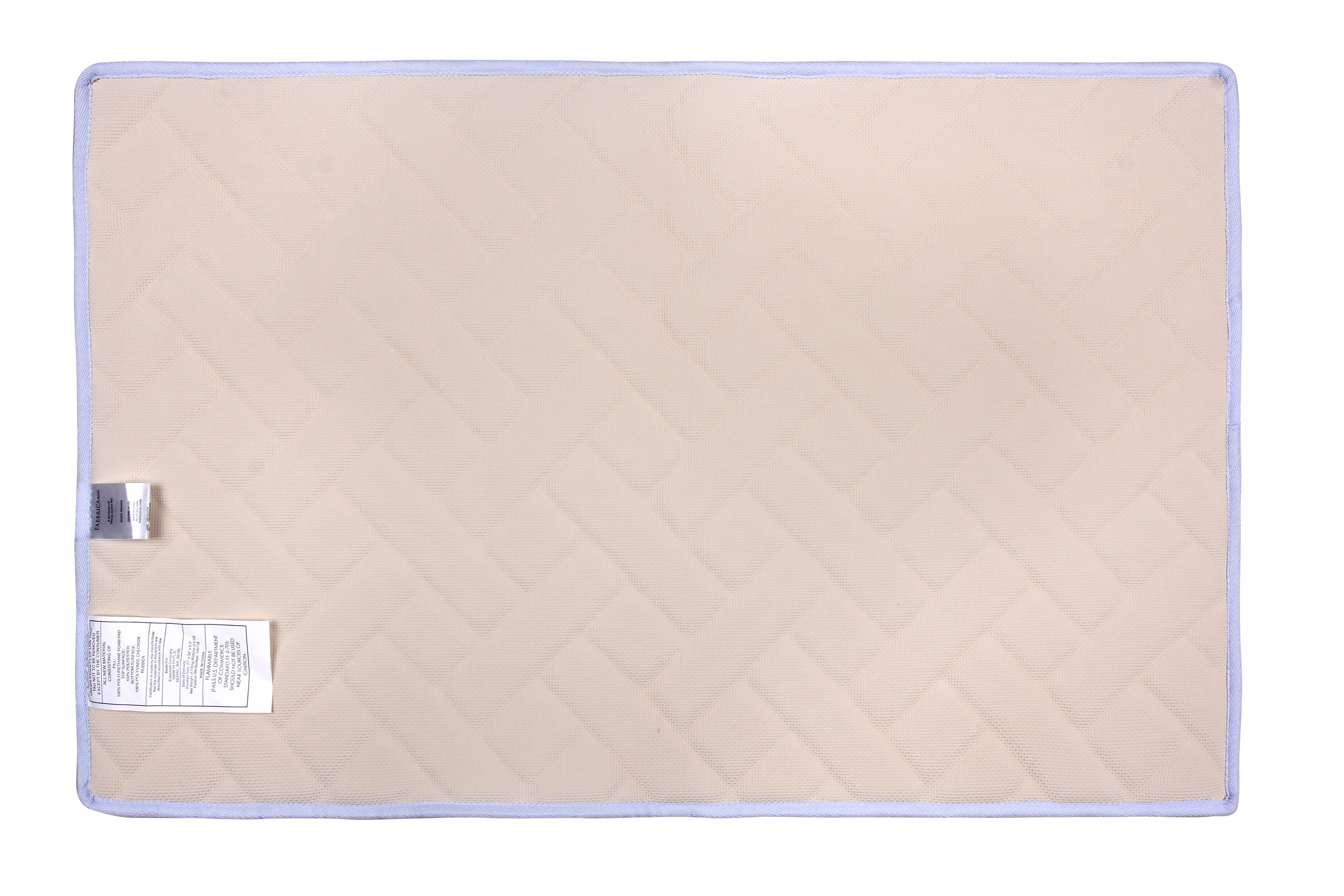 Memory Foam Herringbone Accent Rug in Sky Blue, 21 x 34 in