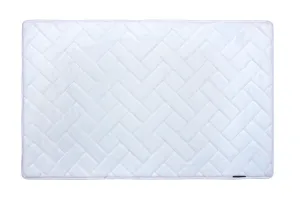Memory Foam Herringbone Accent Rug in Sky Blue, 21 x 34 in