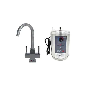 Mountain Plumbing MT1881DIY-NL Hot Cold Water Faucet with Contemporary Square Body Little Gourmet Premium Hot Water Tank