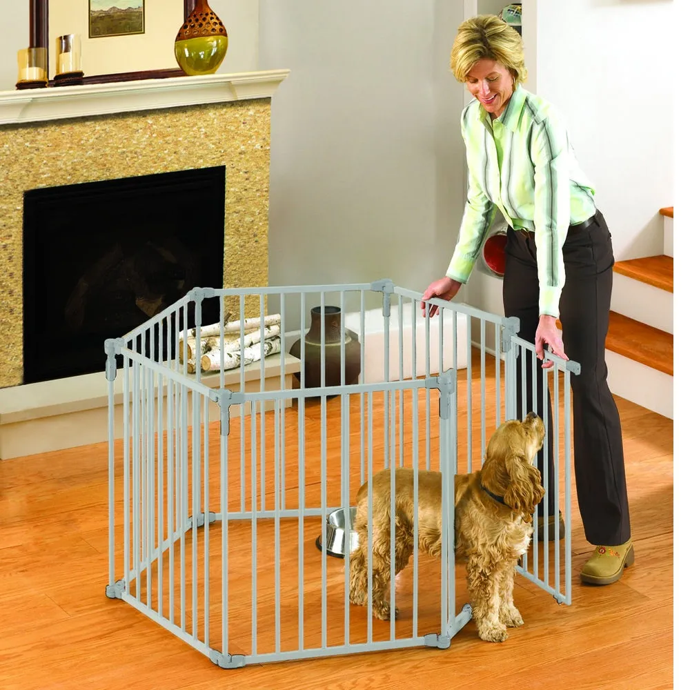 North States 3-in-1 Metal Superyard Pet Pen 6 Panels