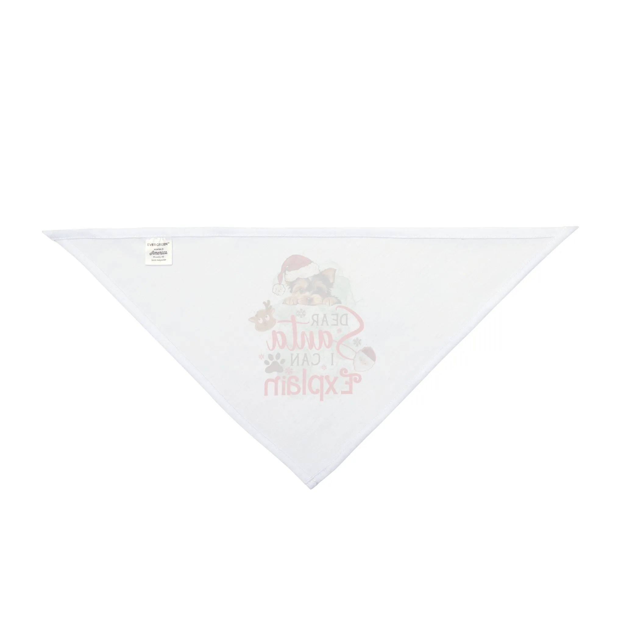 Pet Bandana, Dear Santa I can Explain, Christmas Pet Bandana