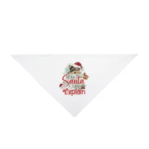 Pet Bandana, Dear Santa I can Explain, Christmas Pet Bandana