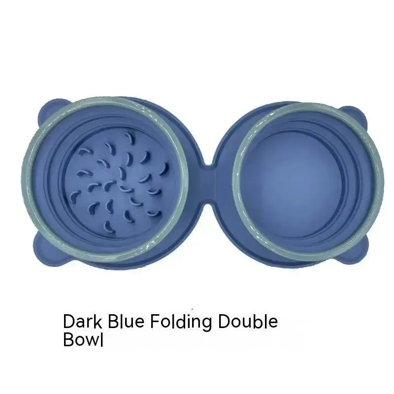 Portable Double Dog Bowls for Mess-Free Meals!