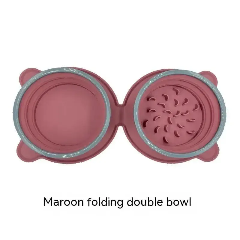 Portable Double Dog Bowls for Mess-Free Meals!