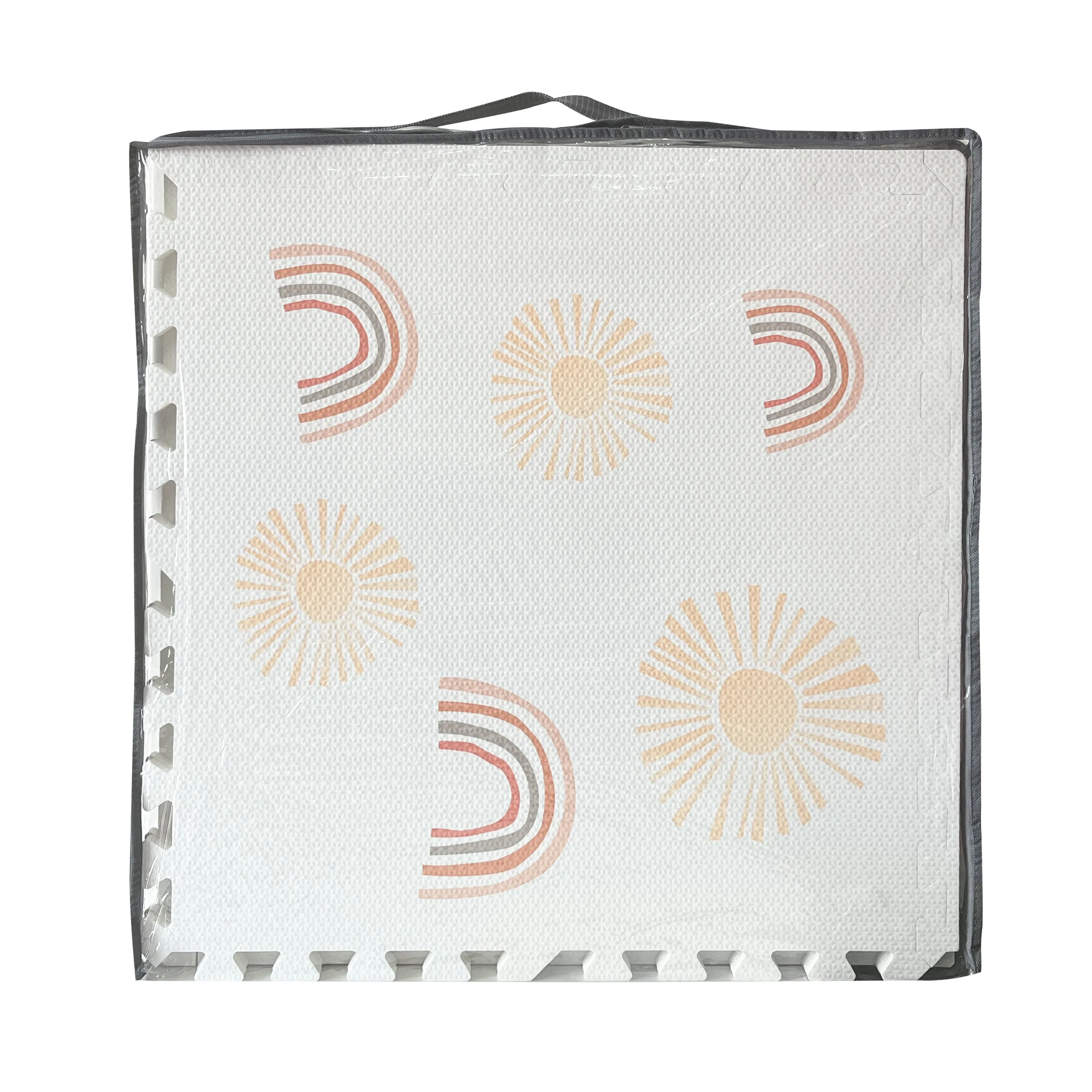 Puzzle Mat Tiles - Rainbow Sun Theme