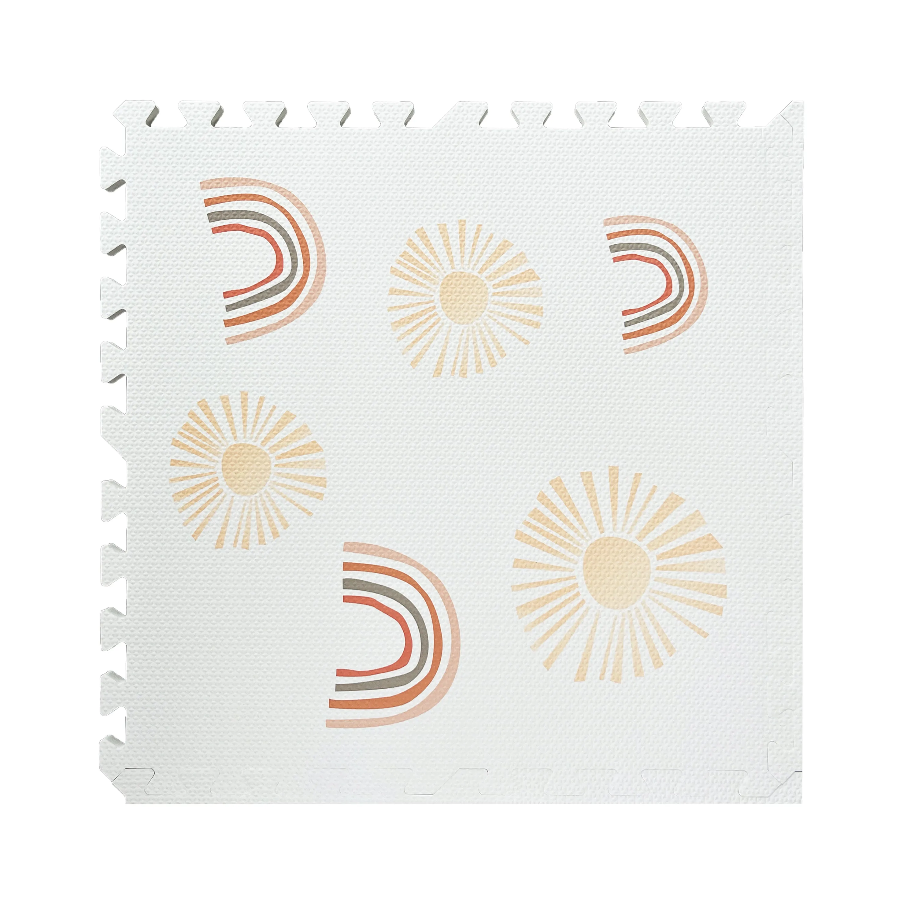Puzzle Mat Tiles - Rainbow Sun Theme