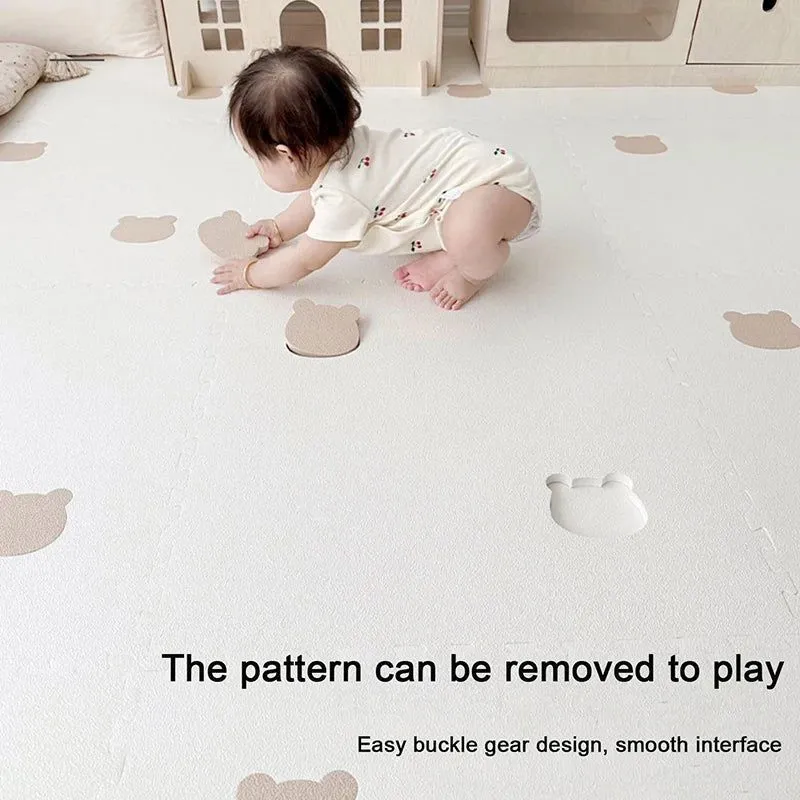 Puzzle Play Mat Tiles - Teddy Bear Boho Theme Design