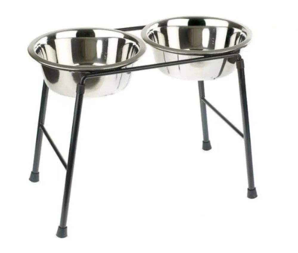 Raised Double Feeder Stand for Dogs