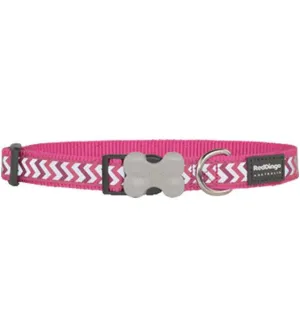 Red Dingo Reflective Ziggy Dog Collar (Hot Pink)