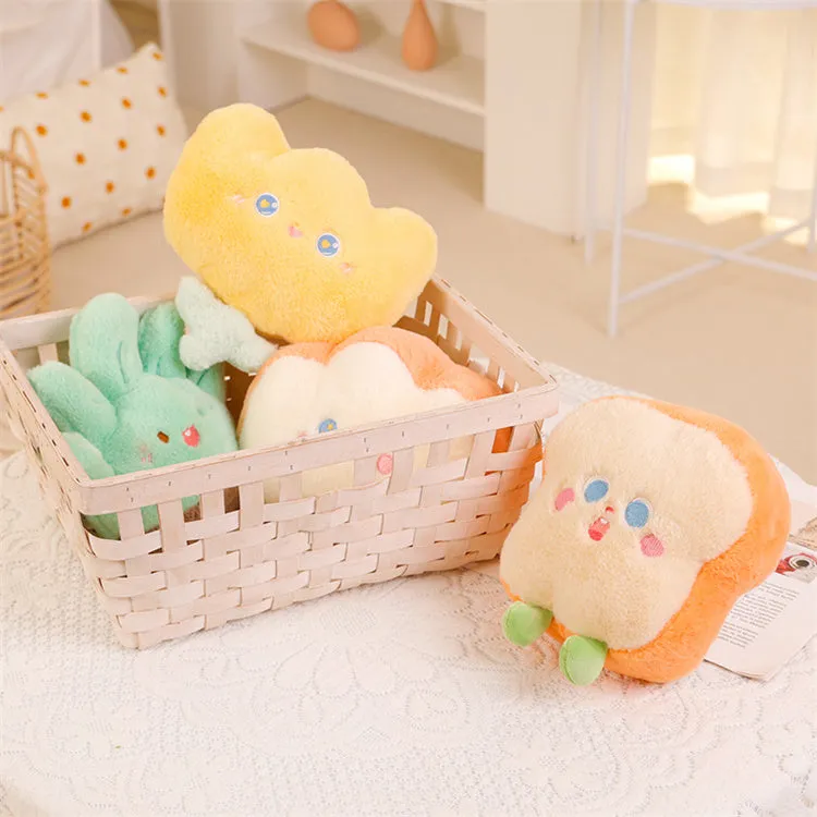 Small Fluffy Plushie Cushion | Toast