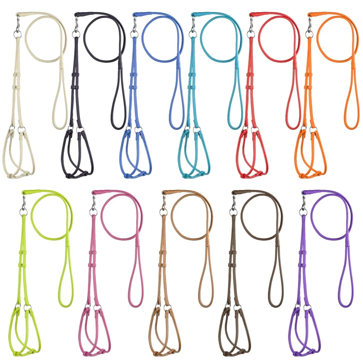Soft Leather Round Step-In Harness   Round Lead