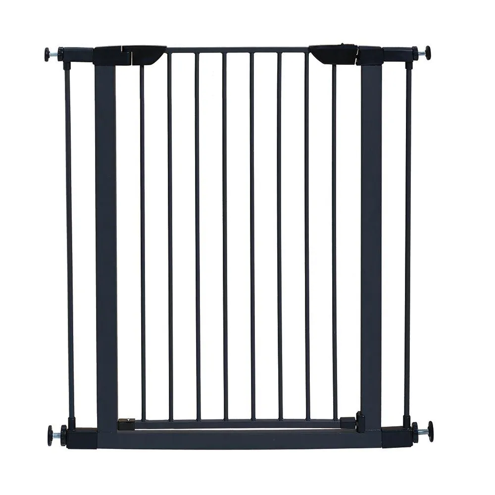 Tall Pressure Mounted Dog gate - 39" Height - Black - Midwest Steel Pressure Mount Pet Gate - 29.5" to 38"