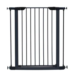Tall Pressure Mounted Dog gate - 39" Height - Black - Midwest Steel Pressure Mount Pet Gate - 29.5" to 38"