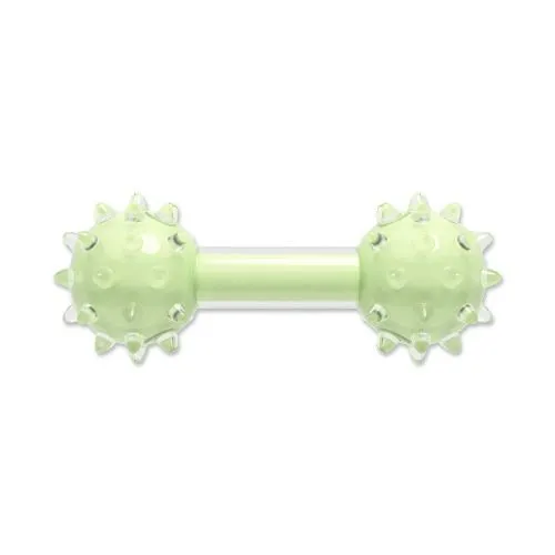 Zeus Green Duo Spike Dumbbell Mint Flavour Dog Toy - 18cm