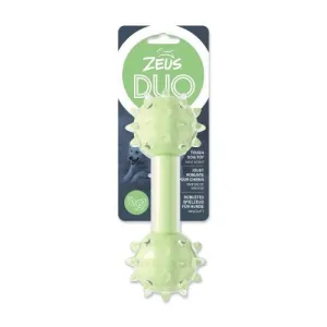 Zeus Green Duo Spike Dumbbell Mint Flavour Dog Toy - 18cm